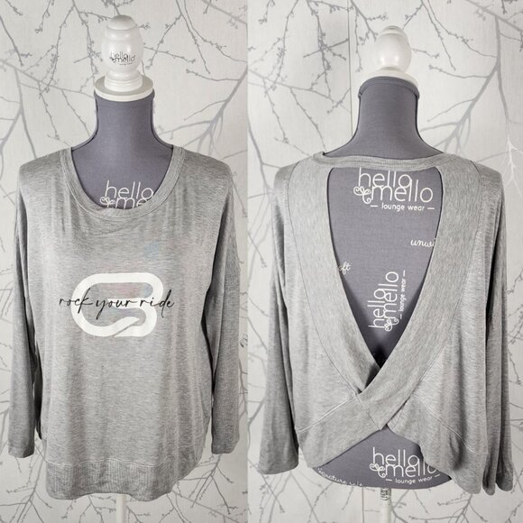 Emily Hsu Gray Modal Stretch Open Back Sweatshirt - Picture 1 of 4